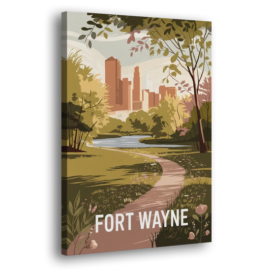 Fort Wayne Scenic Trails Side - Canvas Wall Art