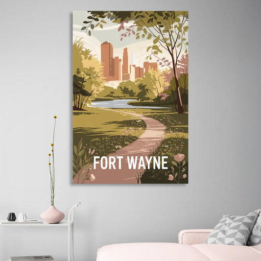 Fort Wayne Scenic Trails Living Room - Canvas Wall Art