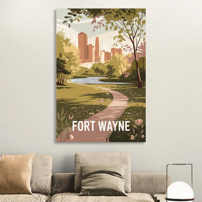 Fort Wayne Scenic Trails Sitting Room - Canvas Wall Art