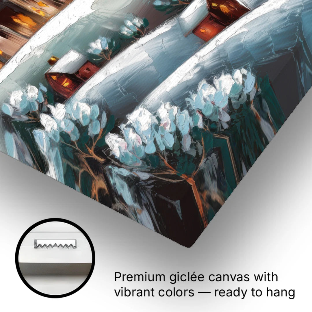 Fort Wayne Winter Wonderland - Canvas Wall Art - Gallery Wrap Corner