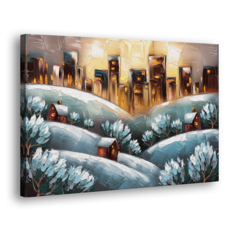 Fort Wayne Winter Wonderland - Canvas Wall Art - Side