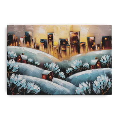 Fort Wayne Winter Wonderland Front - Canvas Wall Art