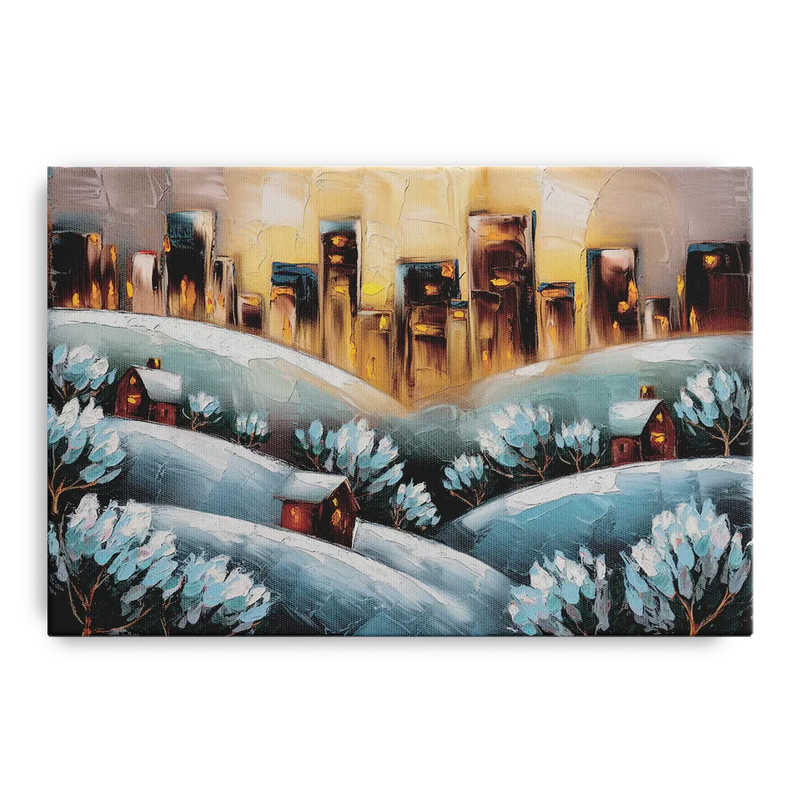 Fort Wayne Winter Wonderland Front - Canvas Wall Art