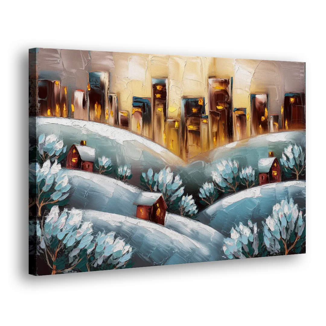 Fort Wayne Winter Wonderland Side - Canvas Wall Art