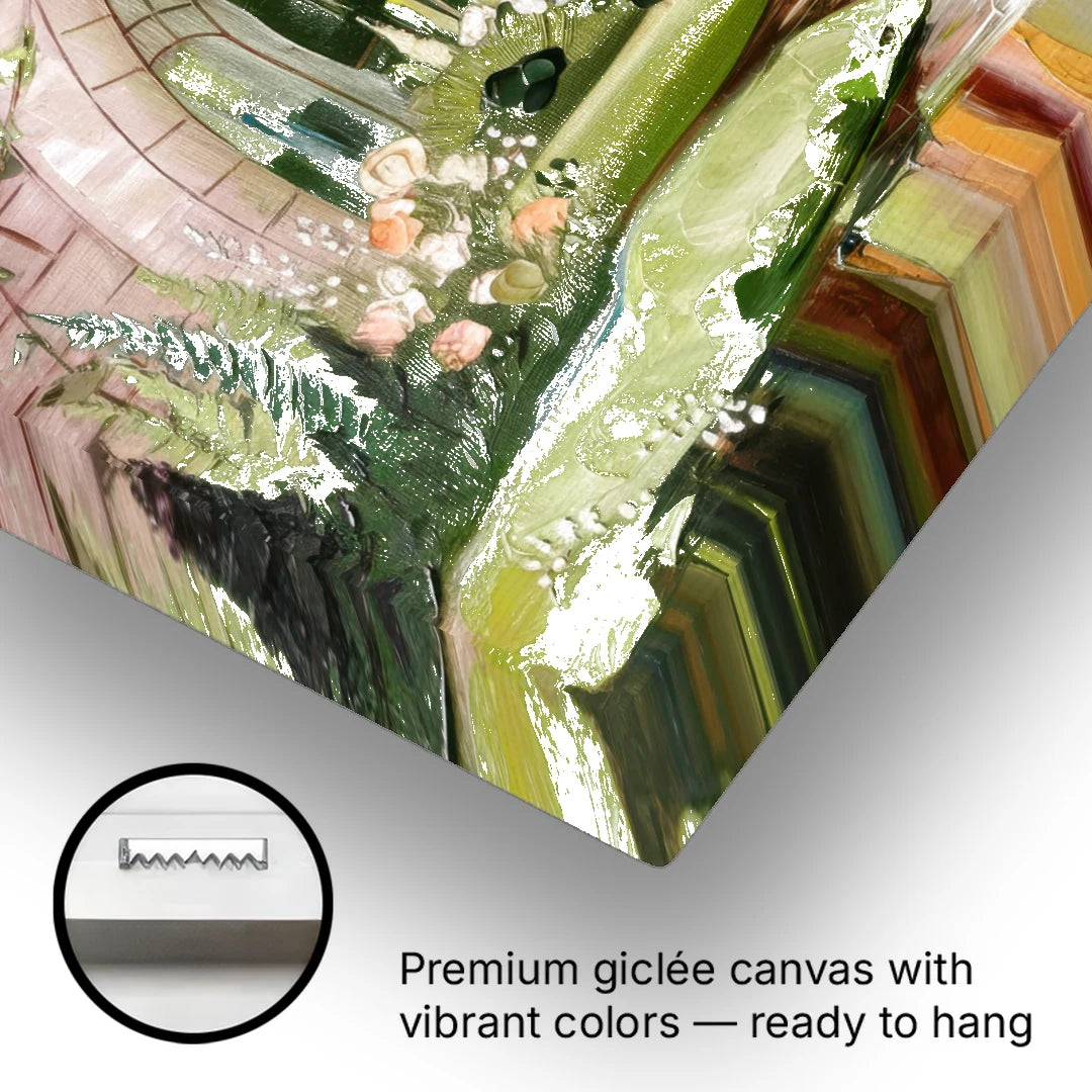 Fort Worth Botanical Gardens View - Canvas Wall Art - Gallery Wrap Corner