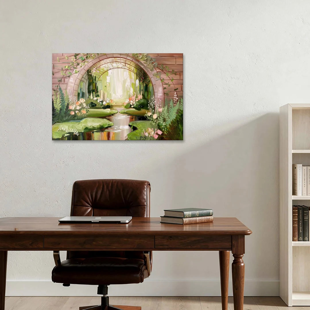 Fort Worth Botanical Gardens View - Canvas Wall Art - Office - 36x24