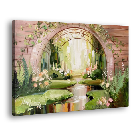 Fort Worth Botanical Gardens View - Canvas Wall Art - Side