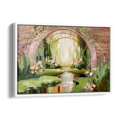 Fort Worth Botanical Gardens View Side - White Canvas Wall Art