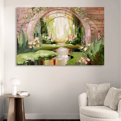 Fort Worth Botanical Gardens View Sitting Room - Canvas Wall Art