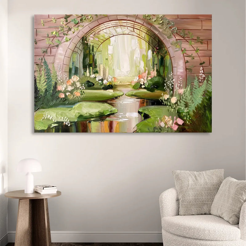 Fort Worth Botanical Gardens View Sitting Room - Canvas Wall Art