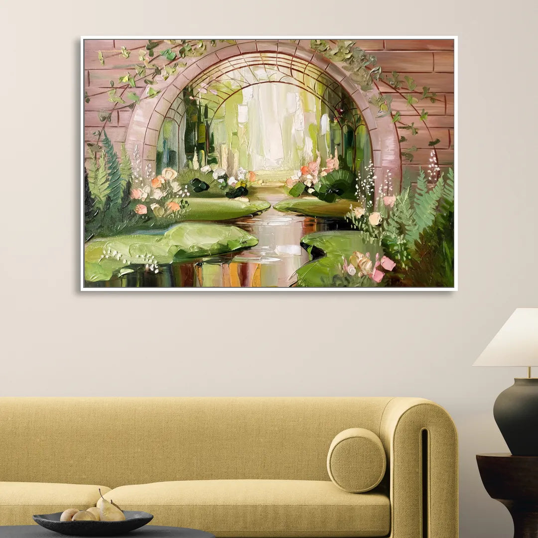 Fort Worth Botanical Gardens View Living Room - White Canvas Wall Art