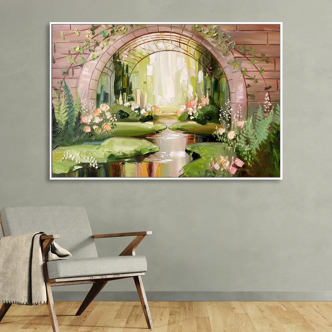 Fort Worth Botanical Gardens View Sitting Room - White Canvas Wall Art