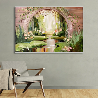 Fort Worth Botanical Gardens View Sitting Room - White Canvas Wall Art