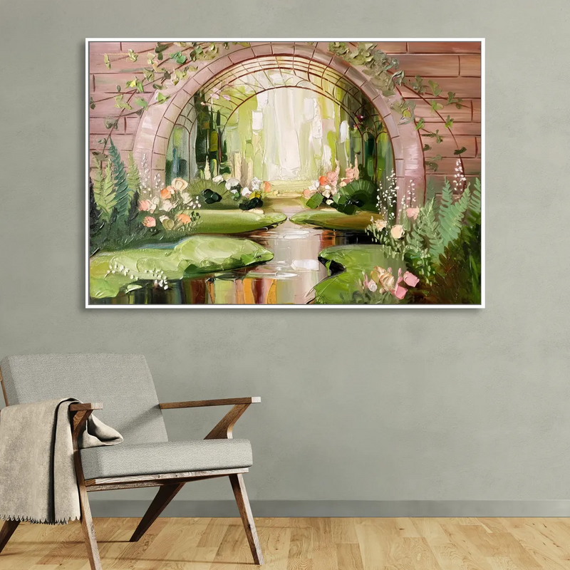 Fort Worth Botanical Gardens View Sitting Room - White Canvas Wall Art