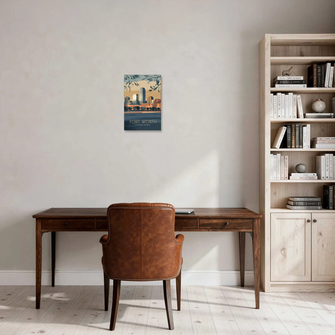 Fort Worth Cultural District Vibes - Canvas Wall Art - Office - 12x18