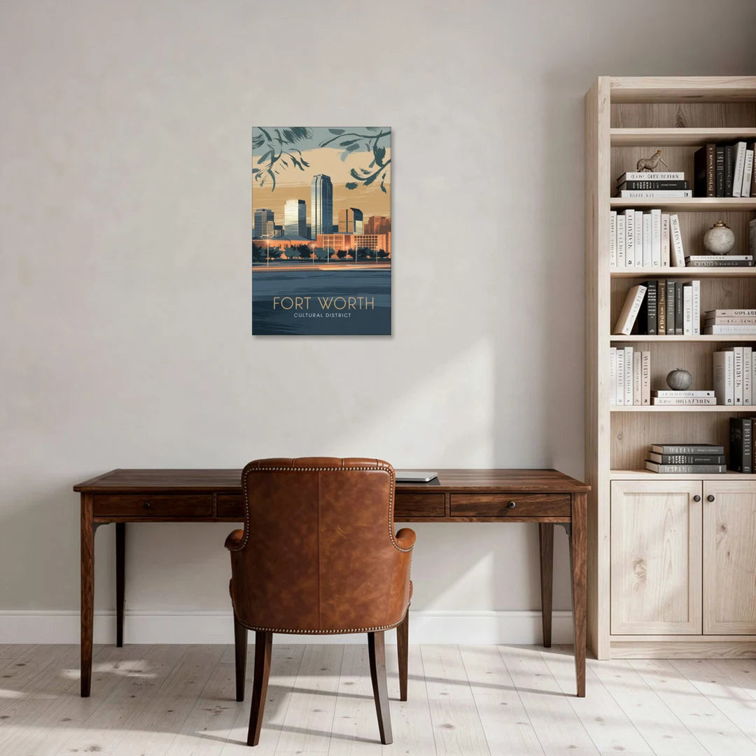 Fort Worth Cultural District Vibes - Canvas Wall Art - Office - 20x30
