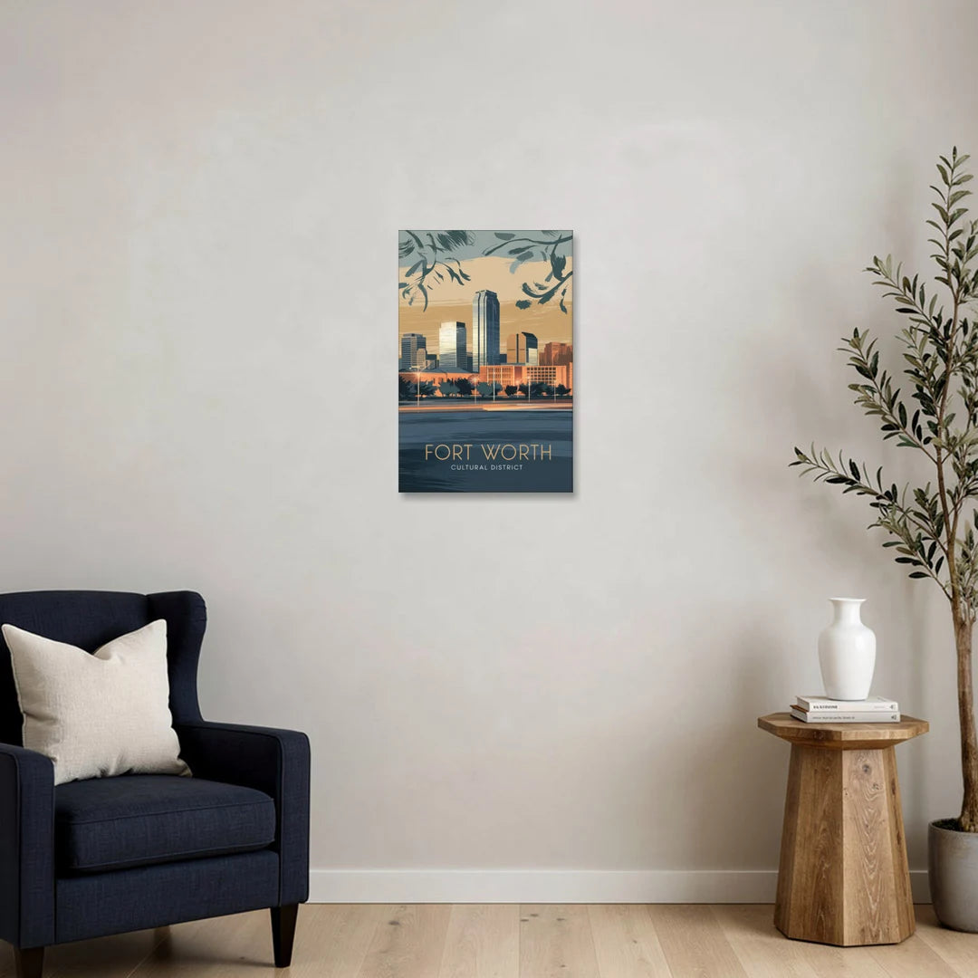 Fort Worth Cultural District Vibes - Canvas Wall Art - Sofa - 16x24