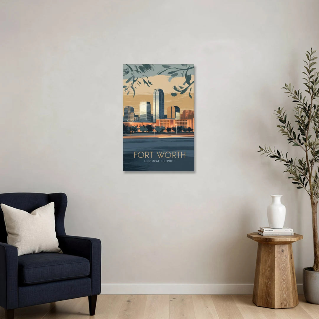 Fort Worth Cultural District Vibes - Canvas Wall Art - Sofa - 20x30