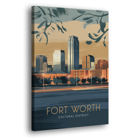 Fort Worth Cultural District Vibes - Canvas Wall Art