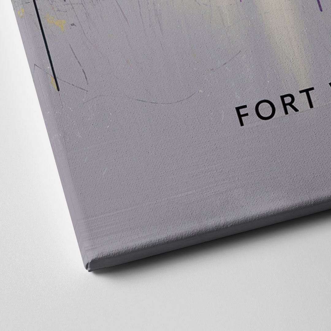Fort Worth Downtown Skyline Canvas Close Up