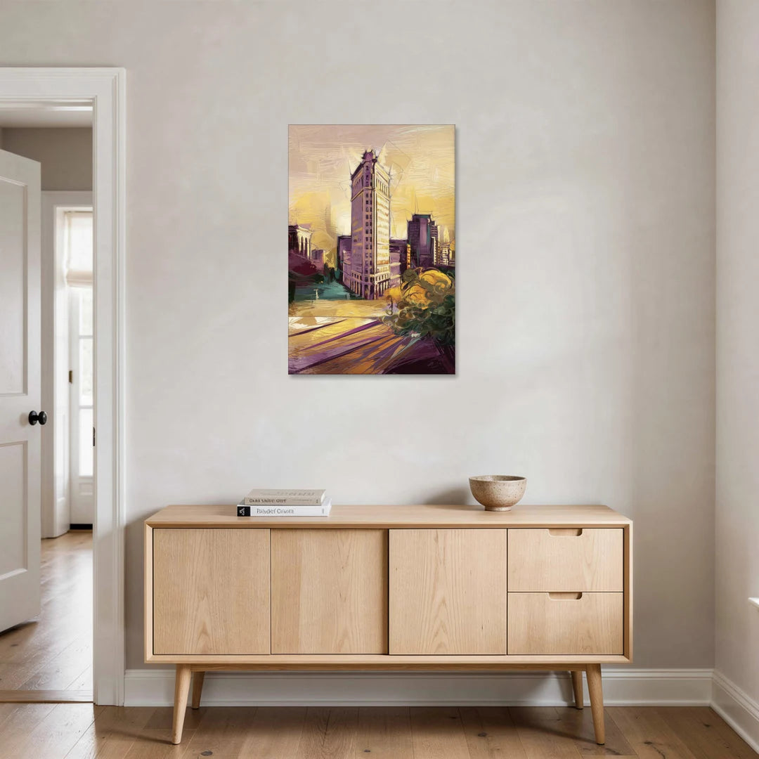 Fort Worth Historic Architecture - Canvas Wall Art - Coffee Table - 24x36