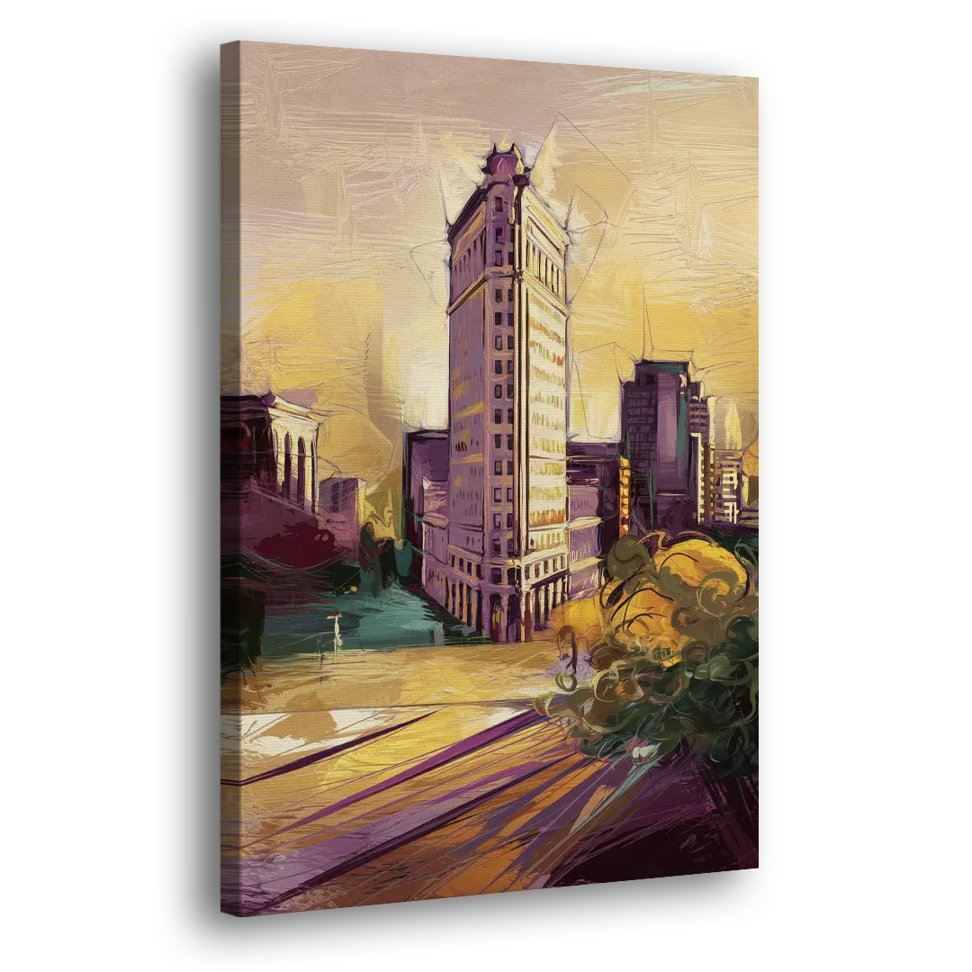 Fort Worth Historic Architecture Side - Canvas Wall Art