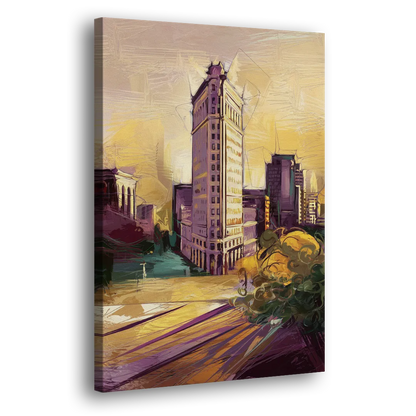 Fort Worth Historic Architecture Side - Canvas Wall Art
