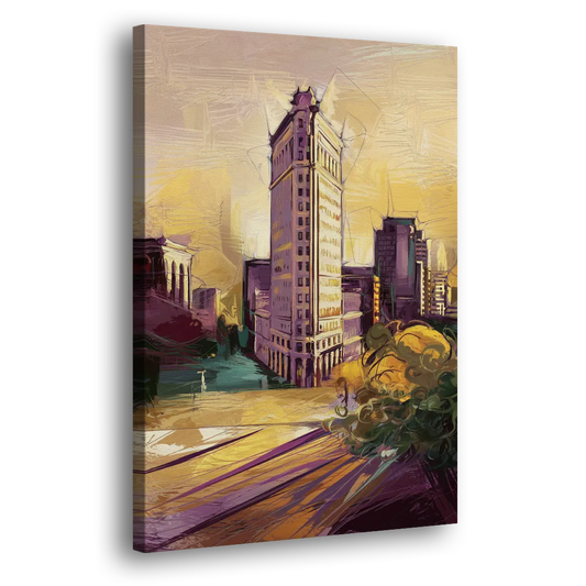 Fort Worth Historic Architecture Side - Canvas Wall Art