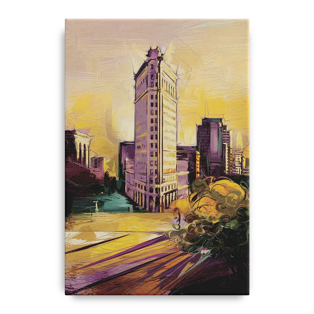 Fort Worth Historic Architecture Front - Canvas Wall Art