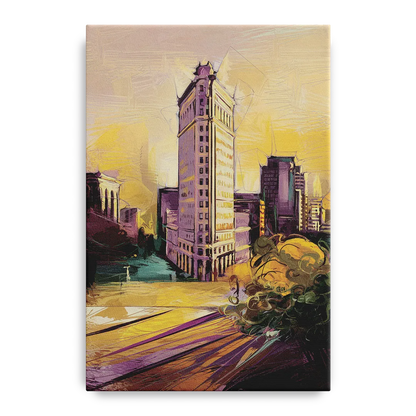 Fort Worth Historic Architecture Front - Canvas Wall Art