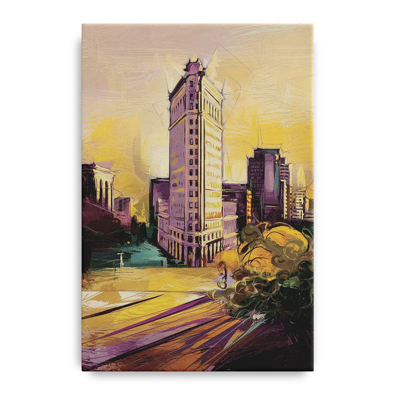 Fort Worth Historic Architecture Front - Canvas Wall Art