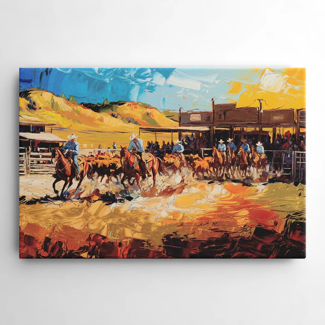 Fort Worth Rodeo And Cowboy Spirit - Canvas Wall Art