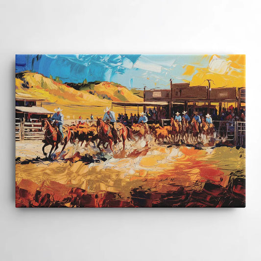 Fort Worth Rodeo And Cowboy Spirit - Canvas Wall Art