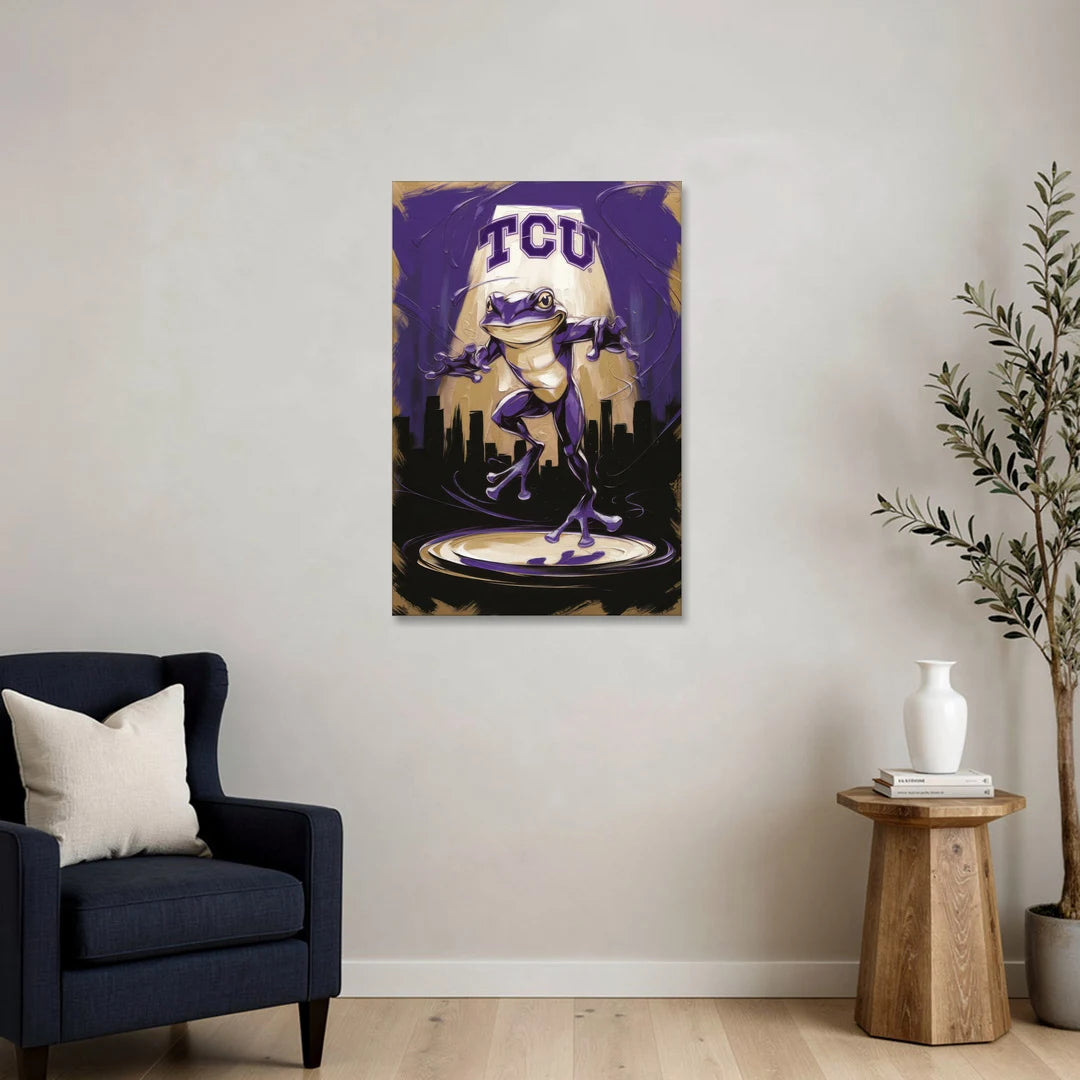 Fort Worth TCU Horned Frogs Pride - Canvas Wall Art - Sofa - 24x36