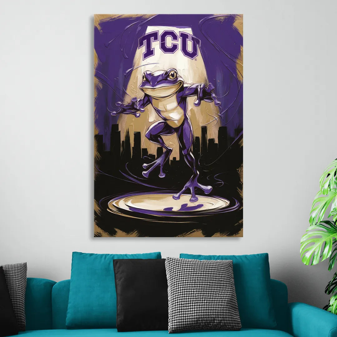 Fort Worth TCU Horned Frogs Pride Sitting Room - Canvas Wall Art