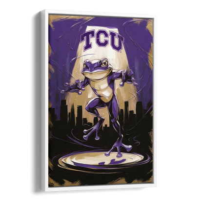 Fort Worth TCU Horned Frogs Pride Side - White Canvas Wall Art