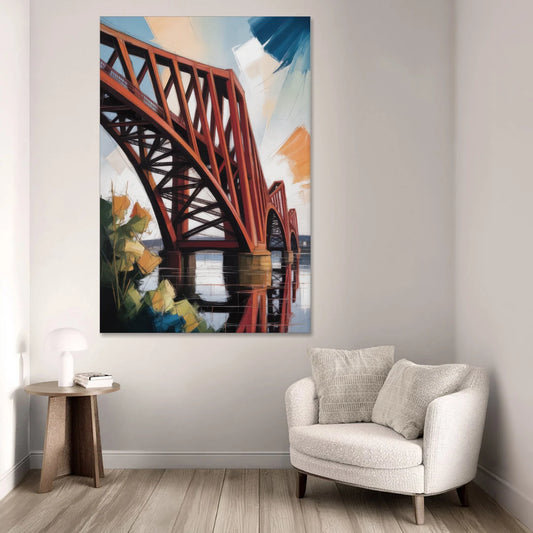 Forth Bridge Elegance - Canvas Wall Art - Sofa - 40x60