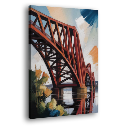 Forth Bridge Elegance Side - Canvas Wall Art