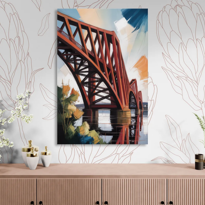 Forth Bridge Elegance Sitting Room - Canvas Wall Art
