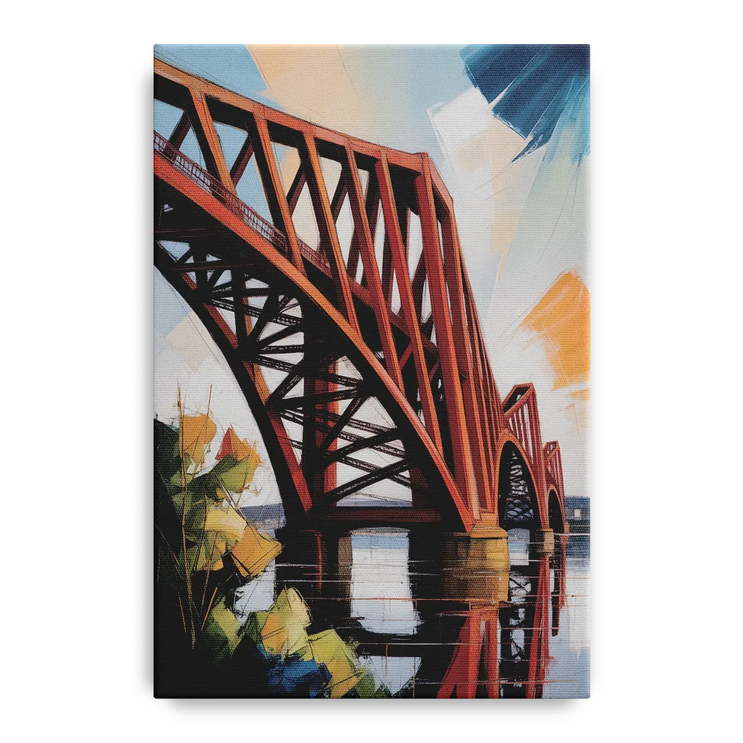 Forth Bridge Elegance Front - Canvas Wall Art