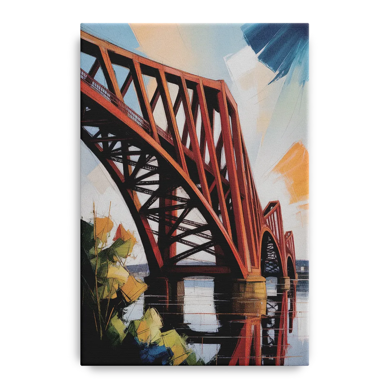 Forth Bridge Elegance Front - Canvas Wall Art