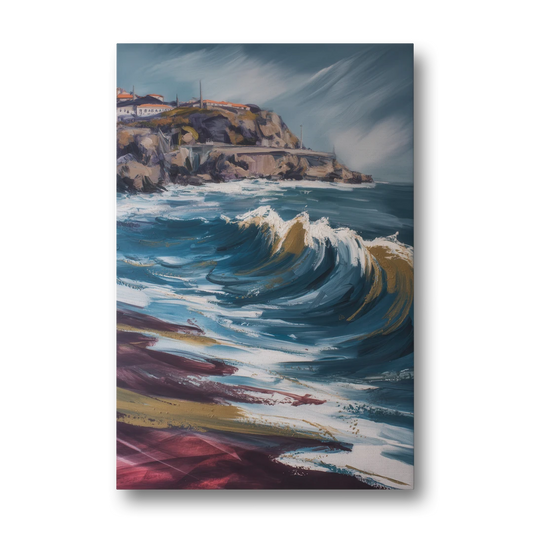Foz do Douro Waves - Canvas Wall Art - Front