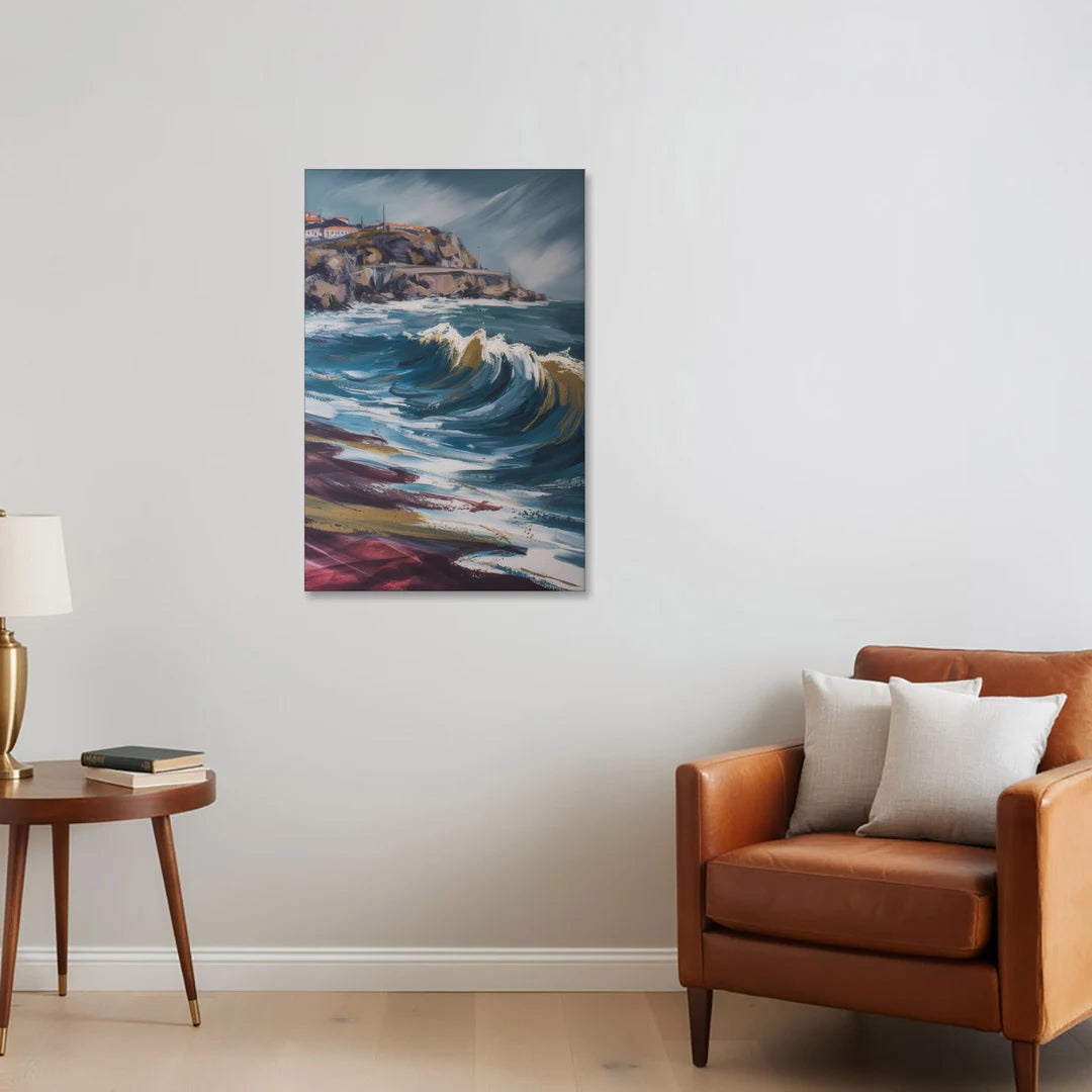 Foz do Douro Waves - Canvas Wall Art - Sofa - 24x36