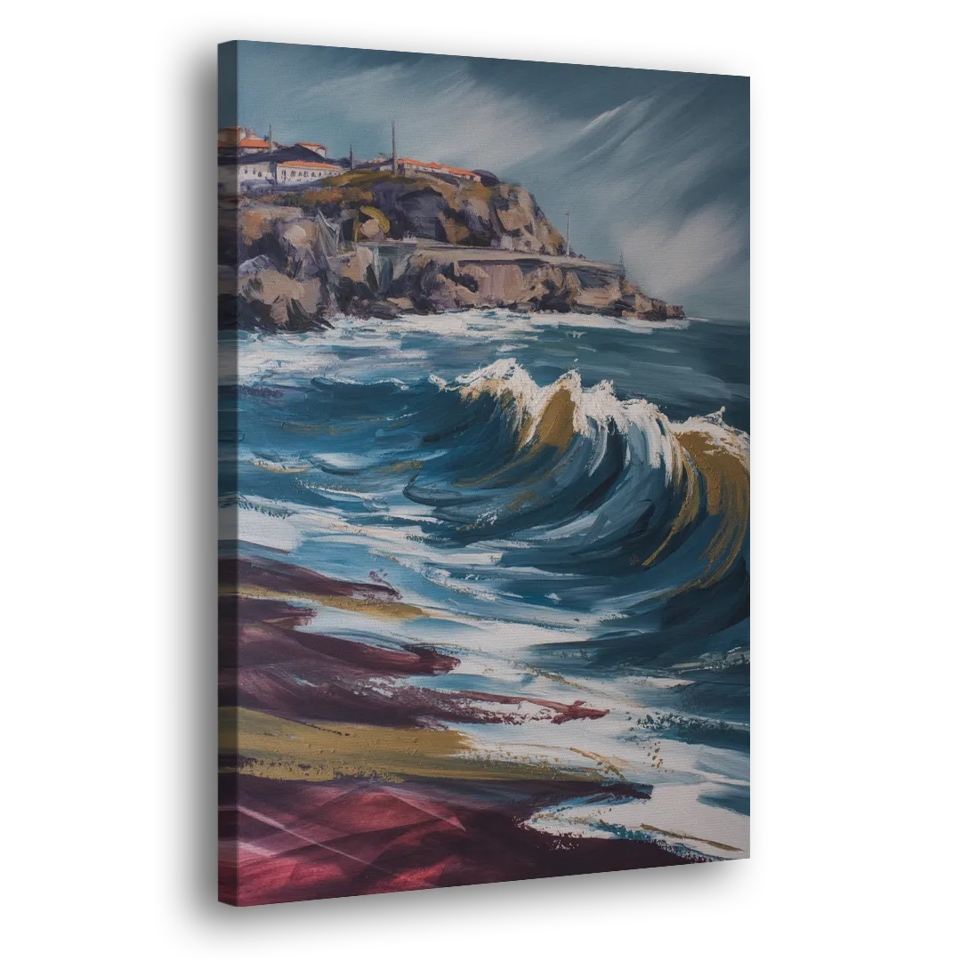 Foz do Douro Waves Side - Canvas Wall Art