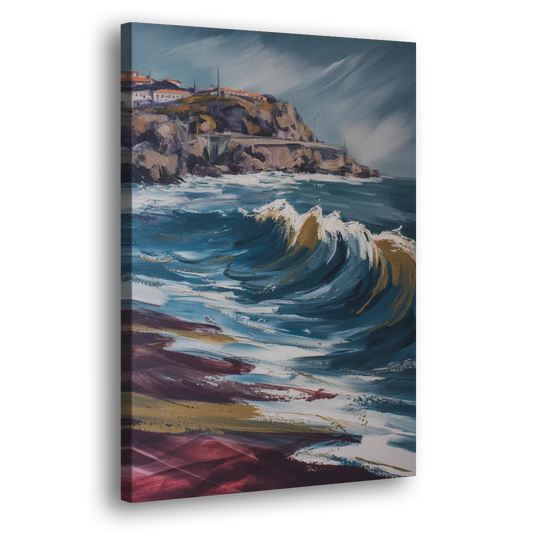 Foz do Douro Waves Side - Canvas Wall Art