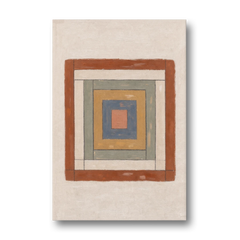 Framed Boho Wall Art with Nested Quilt Squares - Canvas Wall Art - Front