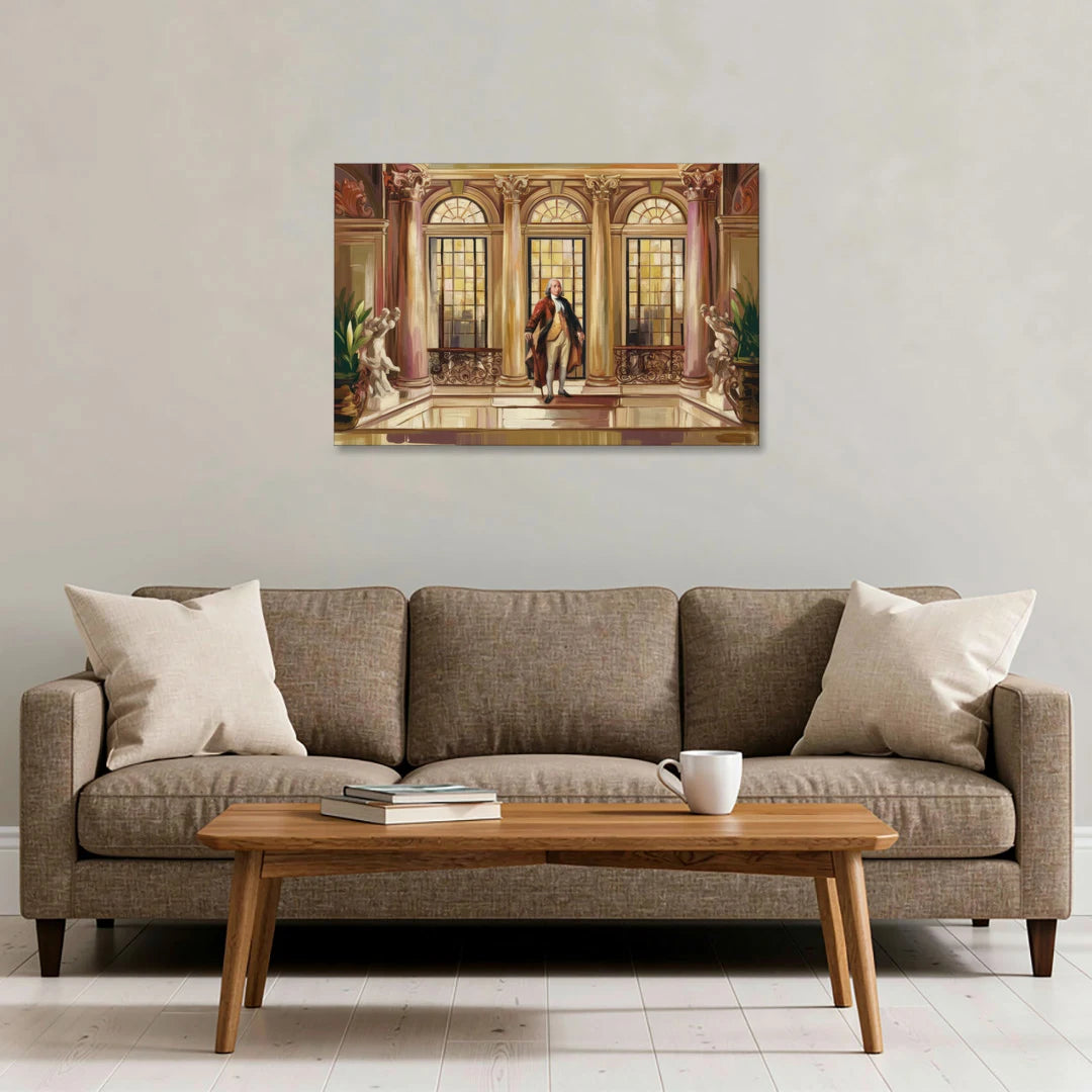 Franklin Architectural Beauty - Canvas Wall Art - Sofa - 36x24