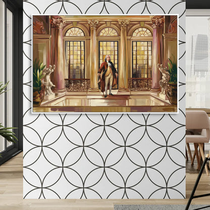 Franklin Architectural Beauty Sitting Room - White Canvas Wall Art