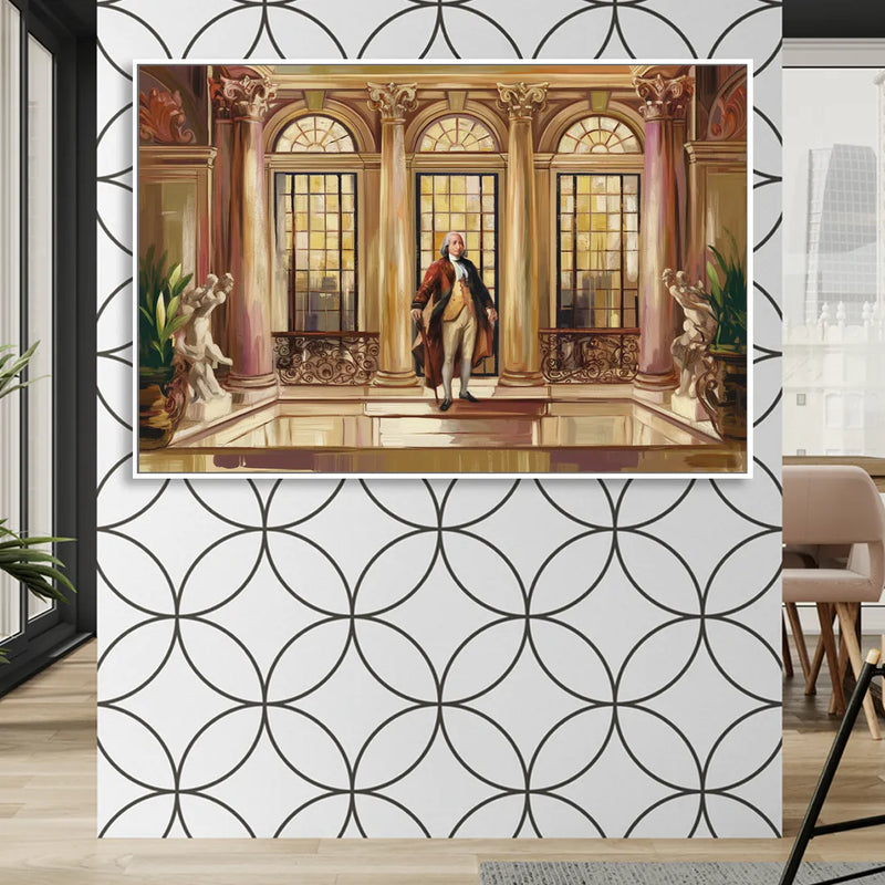 Franklin Architectural Beauty Sitting Room - White Canvas Wall Art