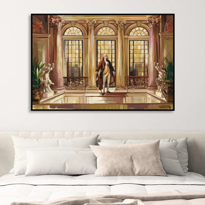 Franklin Architectural Beauty Living Room - Black Canvas Wall Art